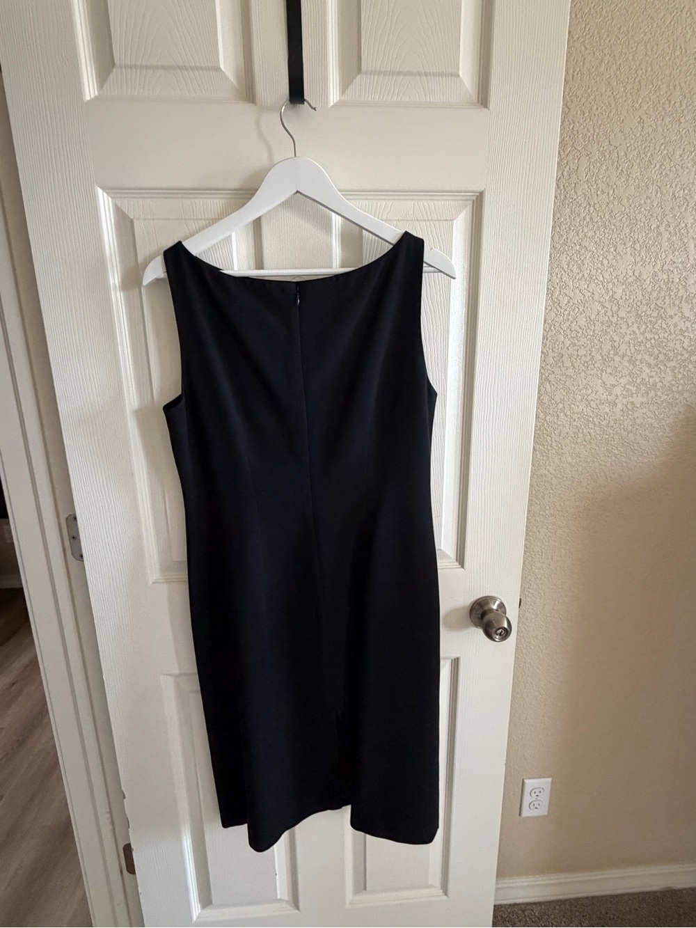 BCBG Elegant Black Boatneck Sheath Dress